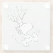 Peanuts | Snoopy Rendier Glazen Onderzetter (Achterkant)