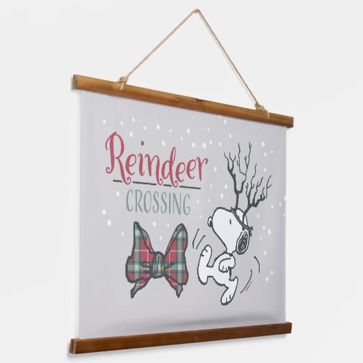Peanuts | Snoopy Rendier Hangend Wandkleed (Gebogen)