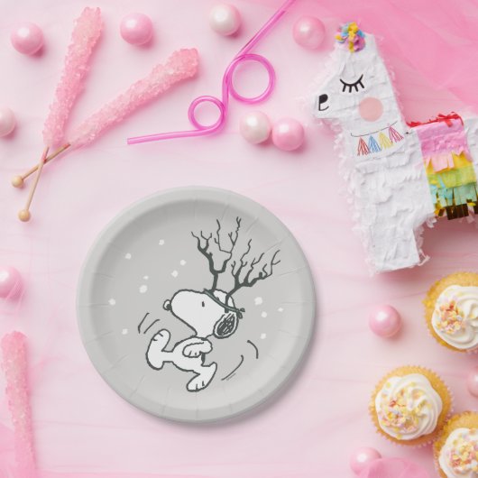 Peanuts | Snoopy Rendier Papieren Bordje (Feest)