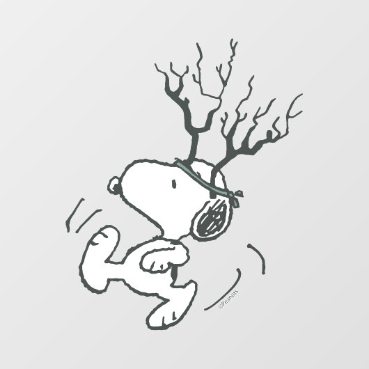 Peanuts | Snoopy Rendier Raamsticker (Vel)