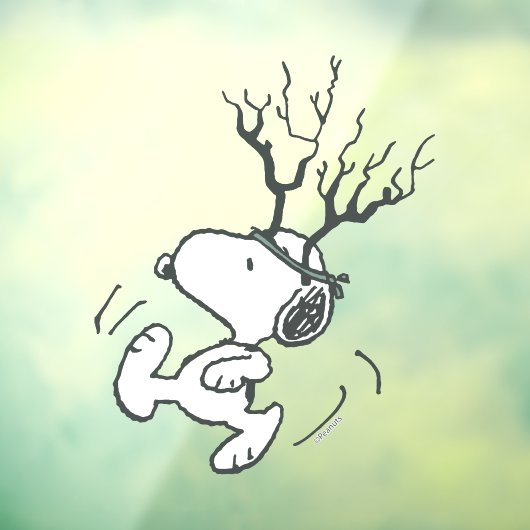 Peanuts | Snoopy Rendier Raamsticker (Vel 3)