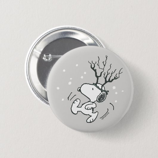 Peanuts | Snoopy Rendier Ronde Button 5,7 Cm (Voorkant /achterkant)
