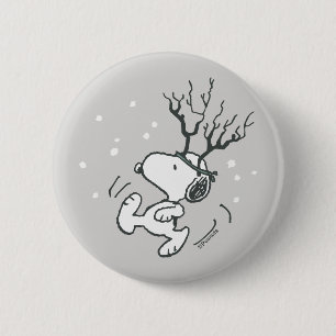 Peanuts   Snoopy Rendier Ronde Button 5,7 Cm