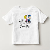 Peanuts | Snoopy, Sally & Linus Sled rijden Kinder Shirts (Voorkant)