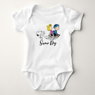 Peanuts Snoopy, Sally & Linus Sled rijden Romper