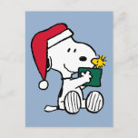 Peanuts | Snoopy Santa & Woodstock Gift Briefkaart<br><div class="desc">Bekijk dit leuke Peanuts Christmas-ontwerp.</div>