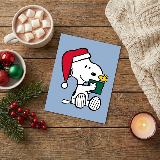 Peanuts | Snoopy Santa & Woodstock Gift Briefkaart