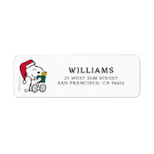 Peanuts | Snoopy Santa & Woodstock Gift Etiket (Voorkant)