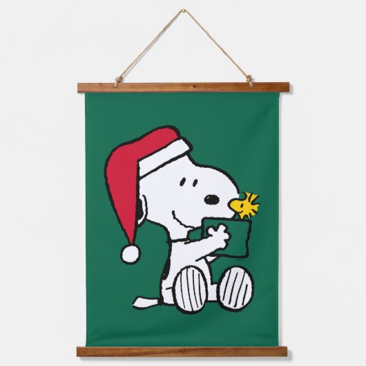 Peanuts | Snoopy Santa & Woodstock Gift Hangend Wandkleed (Voorkant)