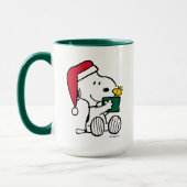 Peanuts | Snoopy Santa & Woodstock Gift Mok (Links)