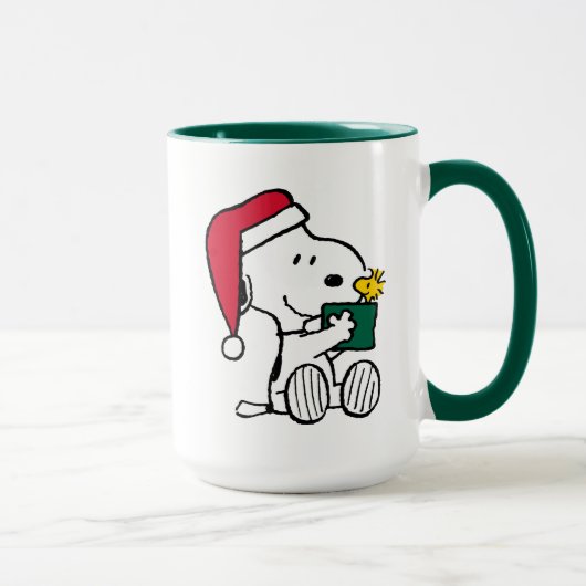 Peanuts | Snoopy Santa & Woodstock Gift Mok (Rechts)