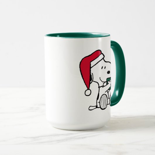 Peanuts | Snoopy Santa & Woodstock Gift Mok (Voorkant rechts)