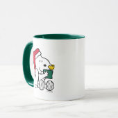 Peanuts | Snoopy Santa & Woodstock Gift Mok (Voorkant links)