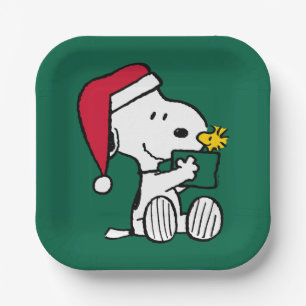 Peanuts   Snoopy Santa & Woodstock Gift Papieren Bordje
