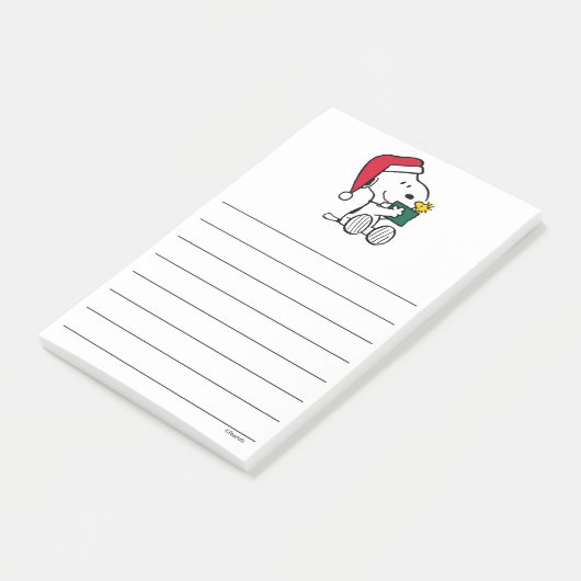 Peanuts | Snoopy Santa & Woodstock Gift Post-it® Notes (Schuin)