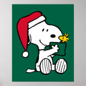 Peanuts | Snoopy Santa & Woodstock Gift Poster (Voorkant)
