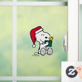 Peanuts | Snoopy Santa & Woodstock Gift Raamsticker (Huis)