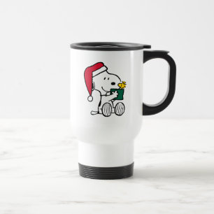 Peanuts Snoopy Santa & Woodstock Gift Reisbeker