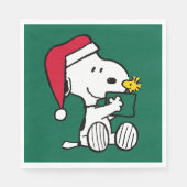 Peanuts | Snoopy Santa & Woodstock Gift Servet (Voorkant)