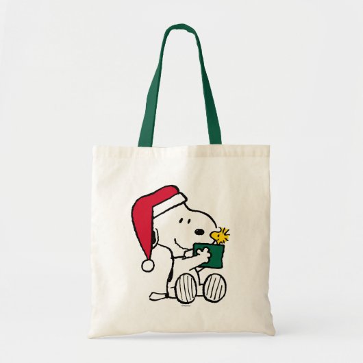 Peanuts | Snoopy Santa & Woodstock Gift Tote Bag (Voorkant)