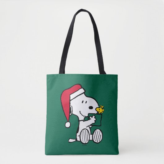 Peanuts | Snoopy Santa & Woodstock Gift Tote Bag (Voorkant)