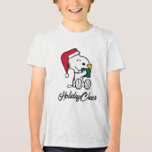 Peanuts | Snoopy Santa & Woodstock Gift Tri-Blend Shirt (Voorkant)