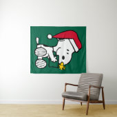 Peanuts | Snoopy Santa & Woodstock Gift Wandkleed (In Situ (horizontaal))
