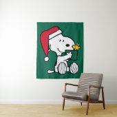Peanuts | Snoopy Santa & Woodstock Gift Wandkleed (In situ)