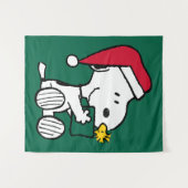 Peanuts | Snoopy Santa & Woodstock Gift Wandkleed (Voorkant (horizontaal))