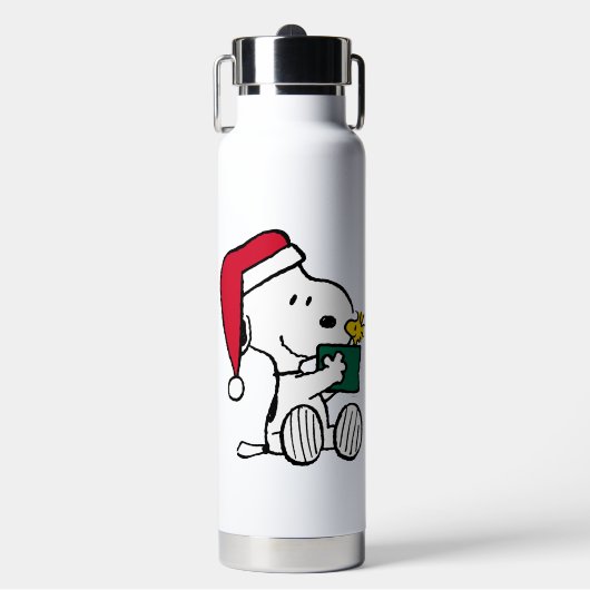 Peanuts | Snoopy Santa & Woodstock Gift Waterfles (Voorkant)