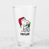 Peanuts | Snoopy Santa & Woodstock | Jouw namen to Glas (Voorkant)