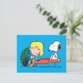 Peanuts | Snoopy & Schroeder aan de Piano Briefkaart (Staand voorkant)