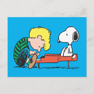 Peanuts   Snoopy & Schroeder aan de Piano Briefkaart
