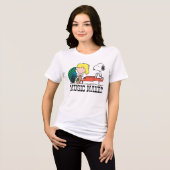 Peanuts | Snoopy & Schroeder aan de Piano Tri-Blend Shirt (Voorkant volledig)