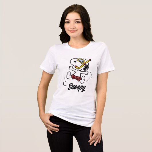 Peanuts | Snoopy Scuba Diver Tri-Blend Shirt (Voorkant volledig)