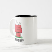 Peanuts | Snoopy Slaapt Tweekleurige Koffiemok (Voorkant links)