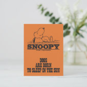 Peanuts | Snoopy Slapen in de zon Briefkaart (Staand voorkant)