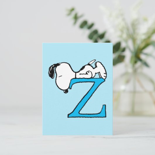 Peanuts | Snoopy Sleeping Z Briefkaart (Staand voorkant)