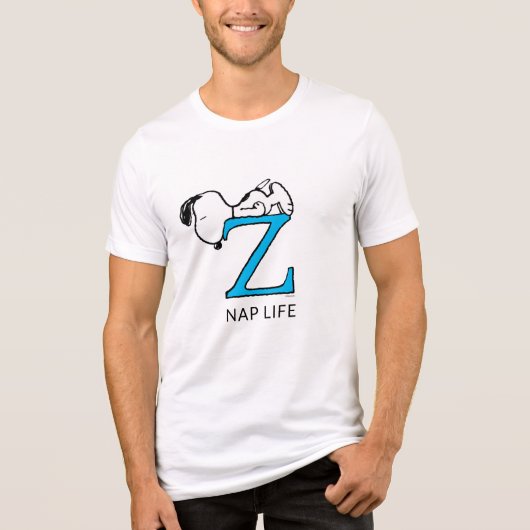 Peanuts | Snoopy Sleeping Z Tri-Blend Shirt (Voorkant)