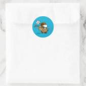 Peanuts | Snoopy Sneeuw Krijger Ronde Sticker (Tas)