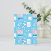 Peanuts | Snoopy Sneeuwdagpatroon Briefkaart (Staand voorkant)