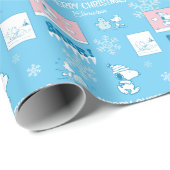 Peanuts | Snoopy Sneeuwdagpatroon Cadeaupapier (Rol Hoek)