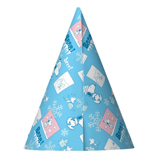 Peanuts | Snoopy Sneeuwdagpatroon Feesthoedjes (Achterkant)