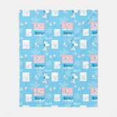 Peanuts | Snoopy Sneeuwdagpatroon Fleece Deken (Voorkant)