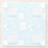 Peanuts | Snoopy Sneeuwdagpatroon Glazen Onderzetter (Achterkant)
