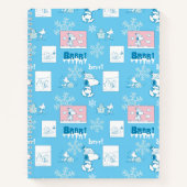 Peanuts | Snoopy Sneeuwdagpatroon Notitieboek (Voorkant)
