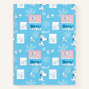 Peanuts Snoopy Sneeuwdagpatroon Notitieboek