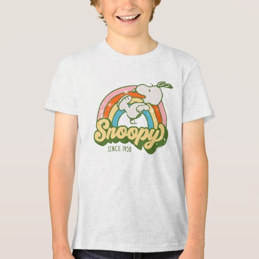 Peanuts | Snoopy Sparkle Rainbow Tri-Blend Shirt (Voorkant)