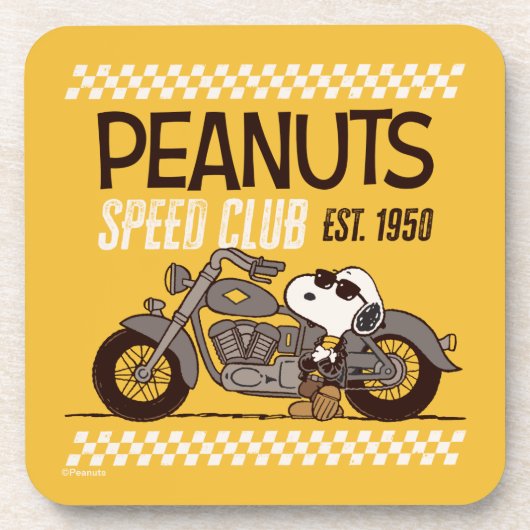 Peanuts | Snoopy Speed Club Bier Onderzetter (Voorkant)