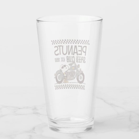 Peanuts | Snoopy Speed Club Glas (Achterkant)